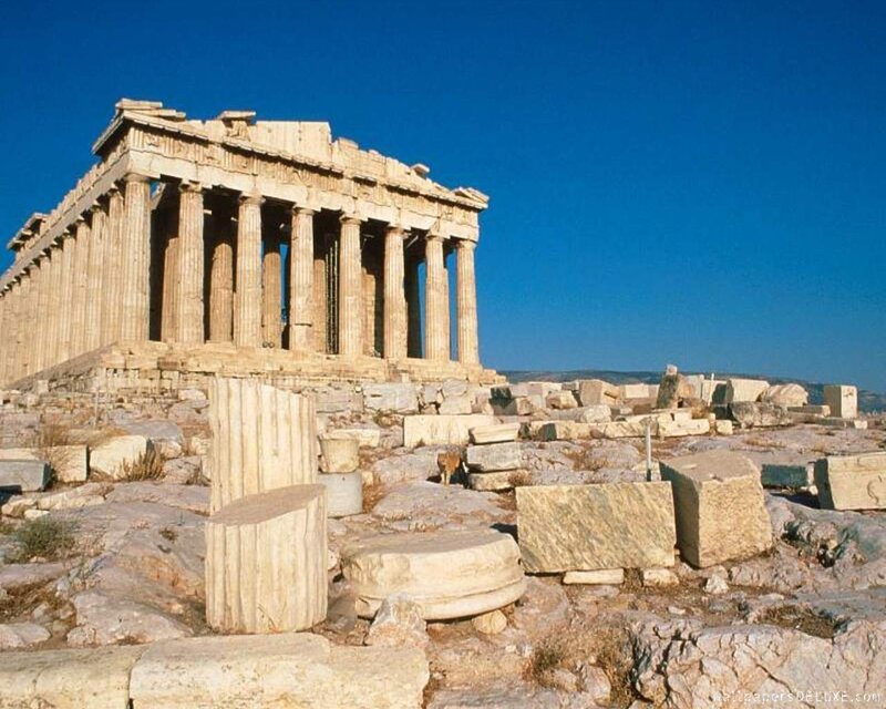 Parthenon on a sunny day