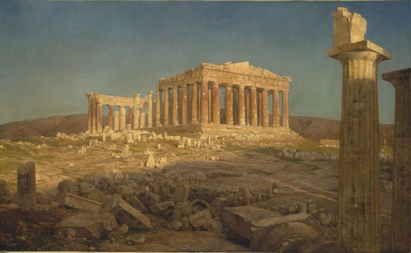 Parthenon Ruins — Blue, Dramatic