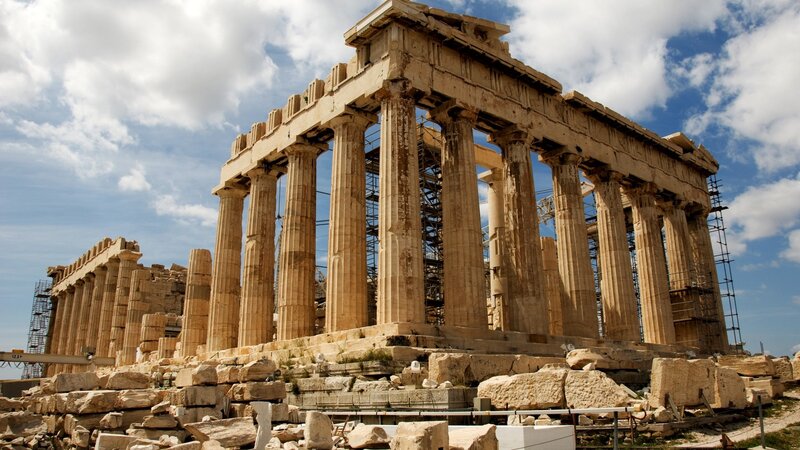 Parthenon Temple — Beige, Historical