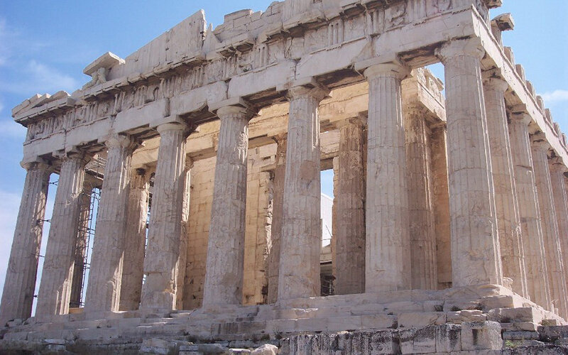 Parthenon Temple — White, Serene