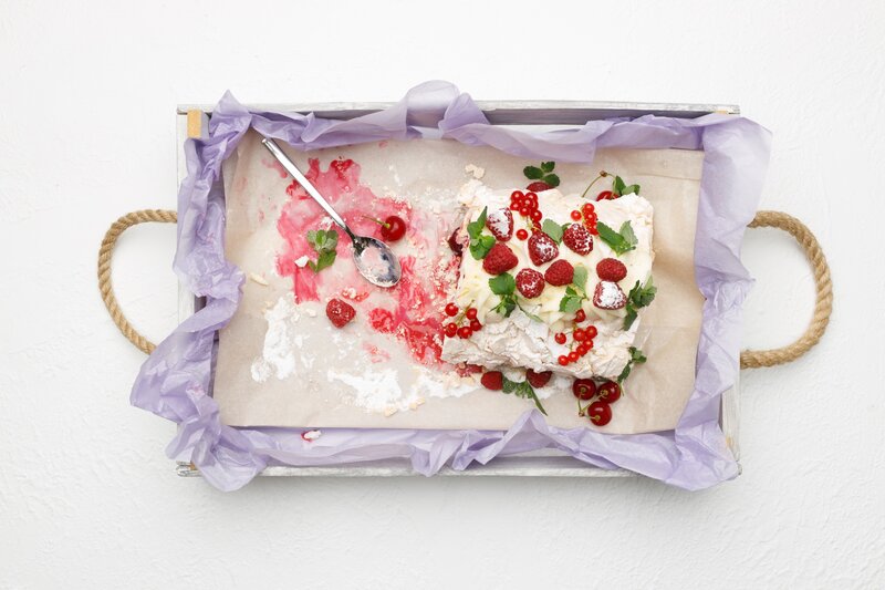 Partially Eaten Pavlova