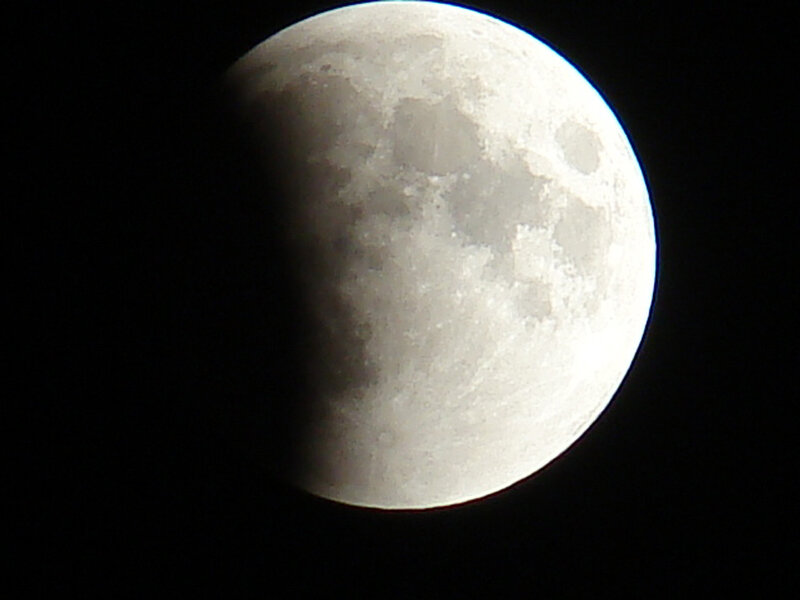 Partially Eclipsed Moon — Gray