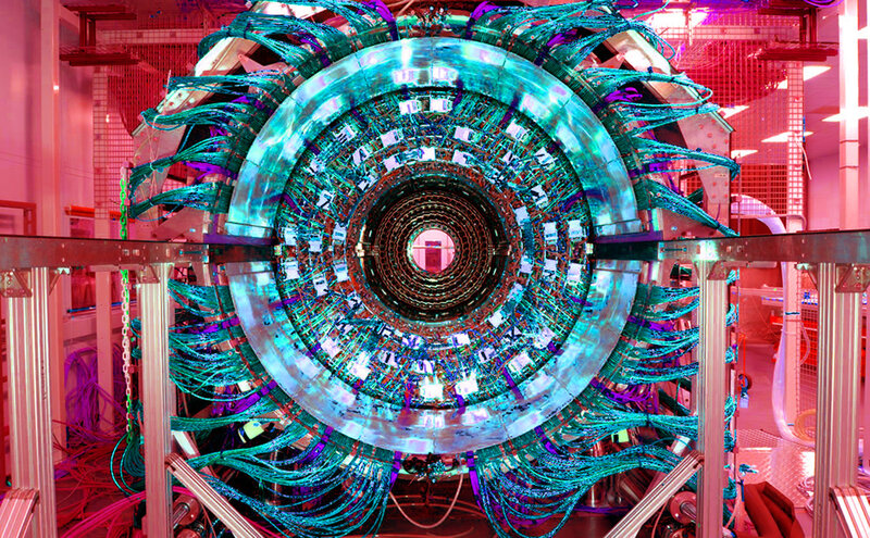 Particle Accelerator Detector — Cyan