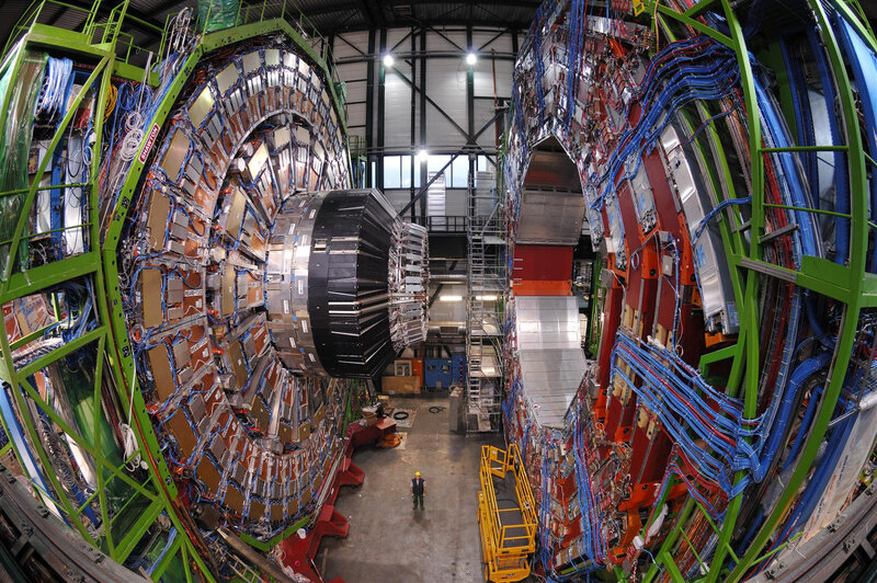 Particle Accelerator Detector — Green, Industrial, Photograph, Person