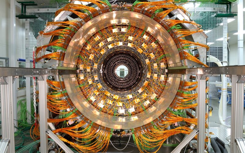 Particle Accelerator Detector — Orange, Technical, Photograph