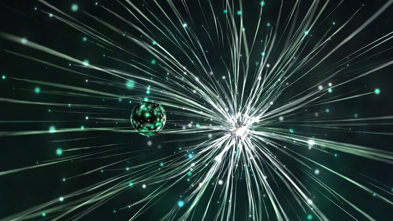 particle collision animation