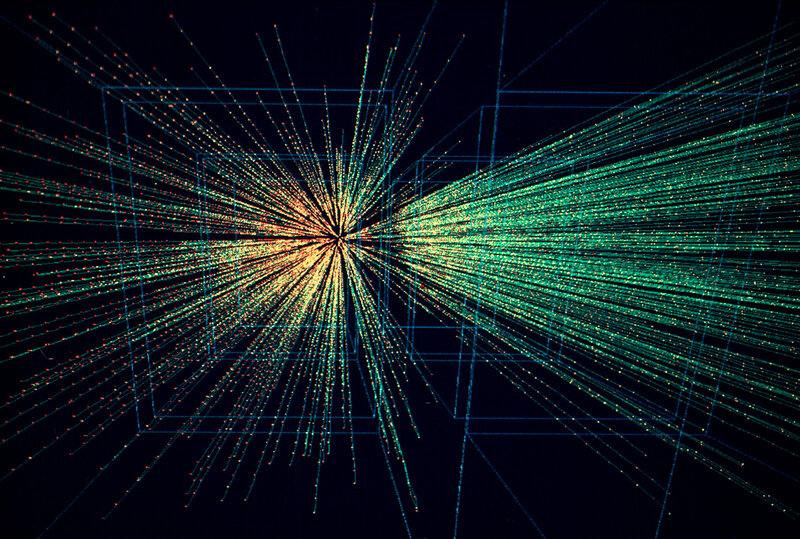 Particle Collision Event — Black