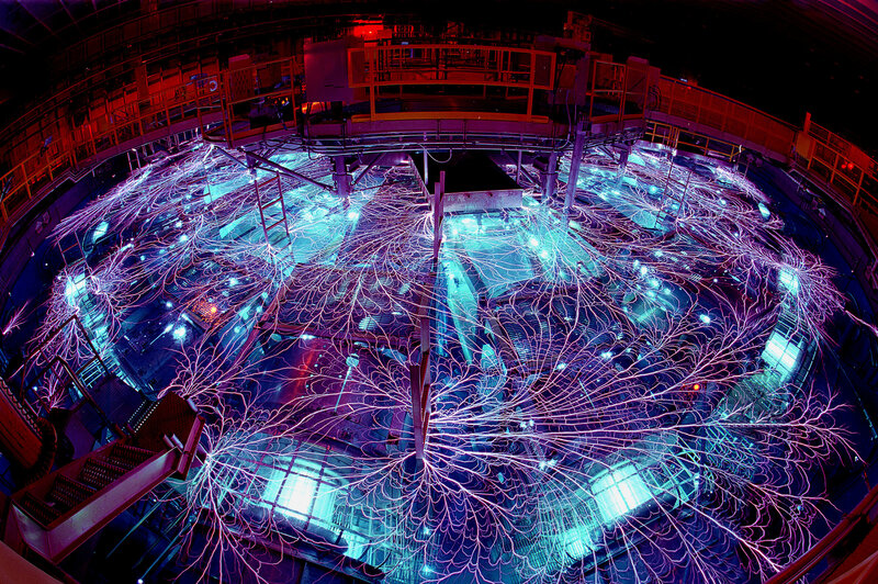 Particle Collision Event — Blue, Dramatic, Photograph