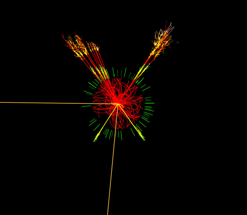 Particle collision event display