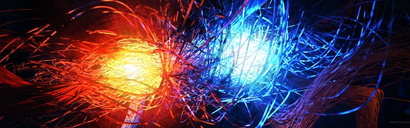 Particle Collision Event — Red, Dynamic