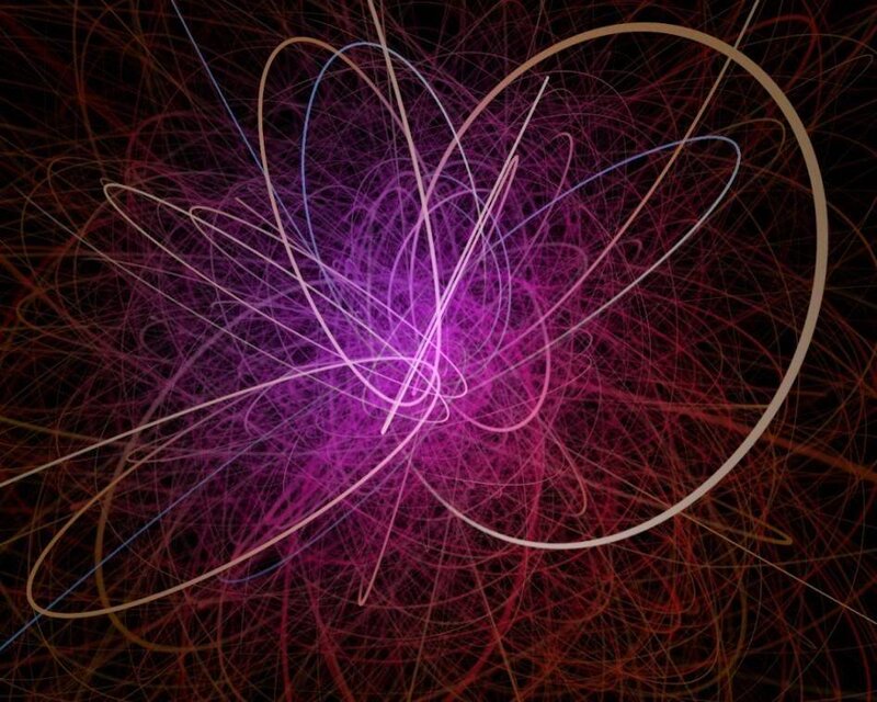 particle collision trails