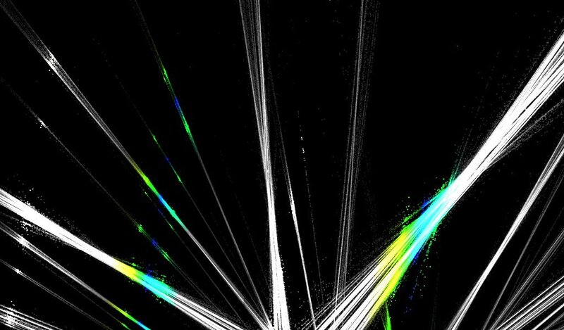 Particle Collision Trails — White