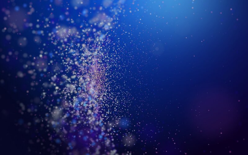 Particle Stream in Space — Blue