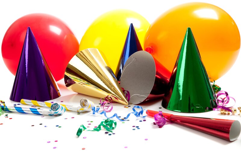 Party Hats and Balloons