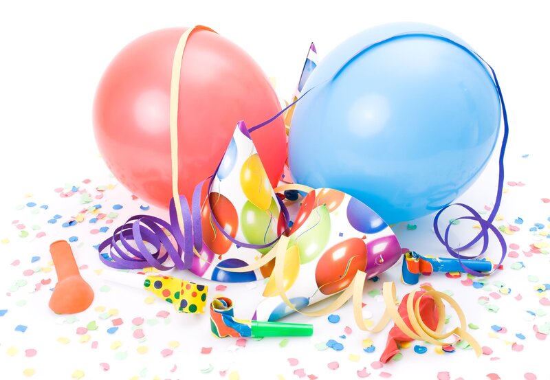 Party Supplies on White