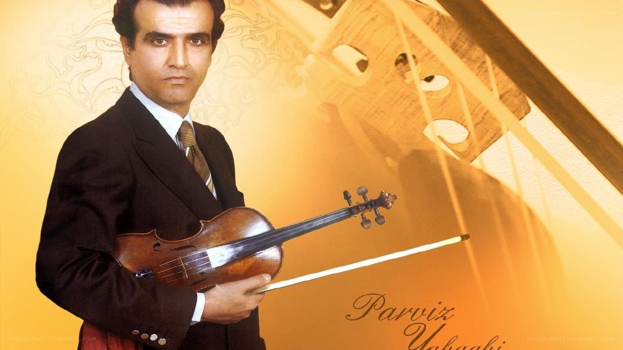 Parviz Yahaghi with violin