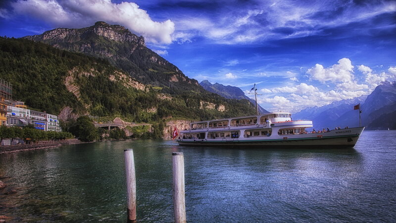 Passenger Boat on Lake