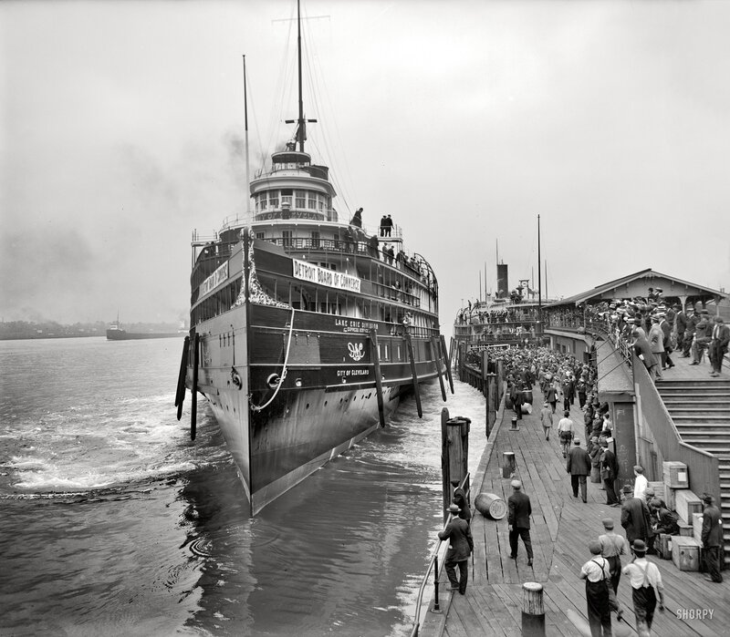 Passenger Steamship at Dock