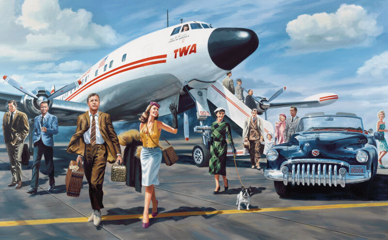 Passengers Boarding Plane