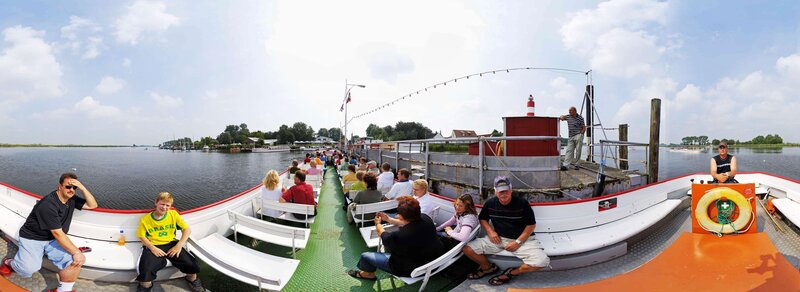 Passengers on a Boat — White
