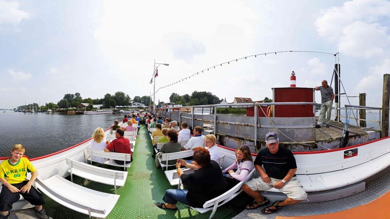 Passengers on a Ferry — White