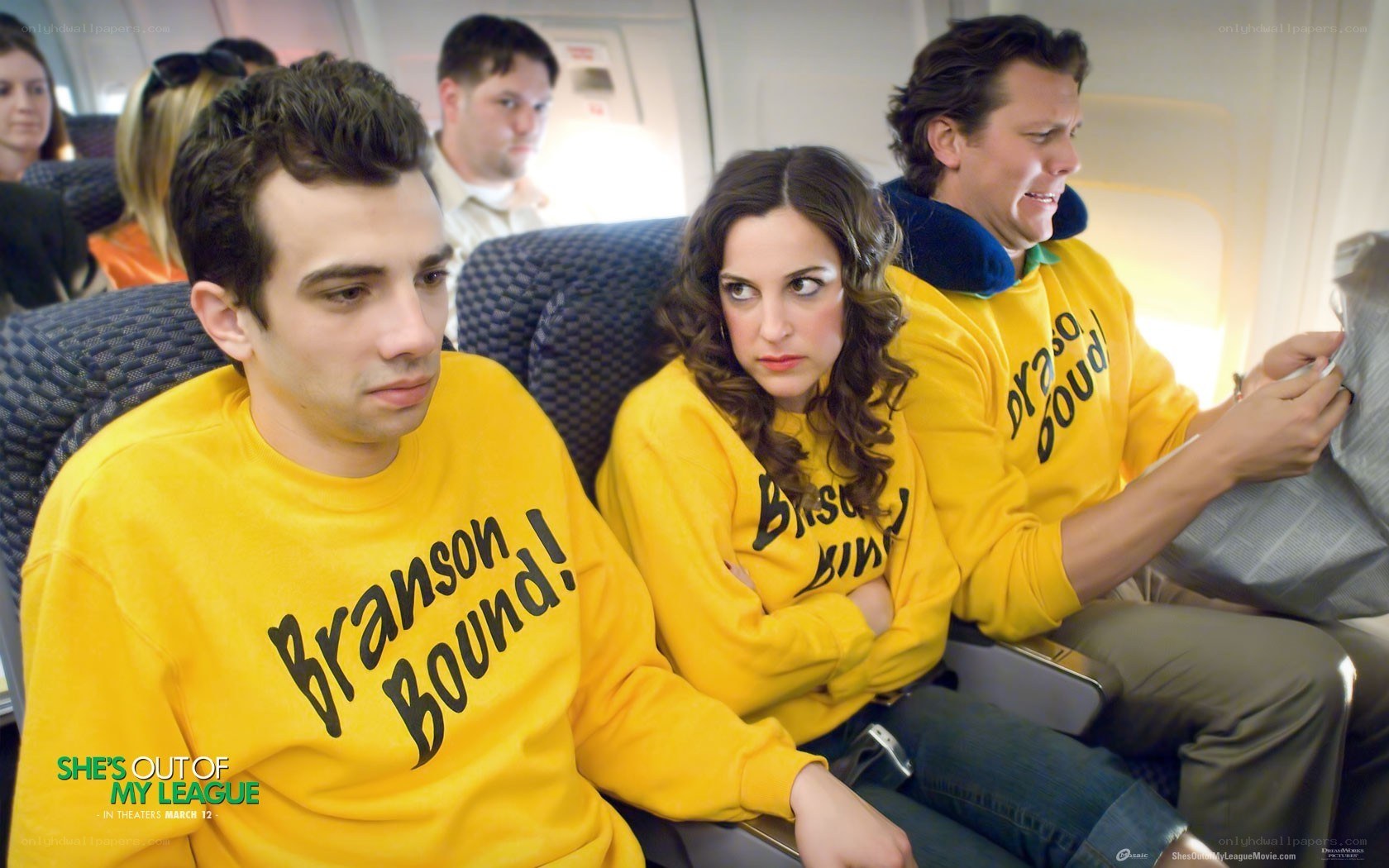 Passengers on a plane