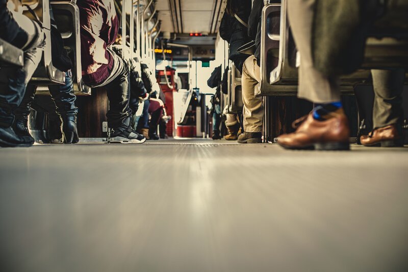 Passengers on a Train — Gray, Neutral