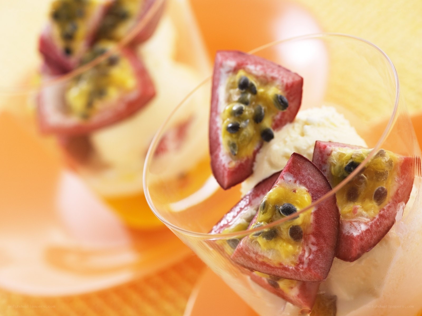 Passion fruit dessert