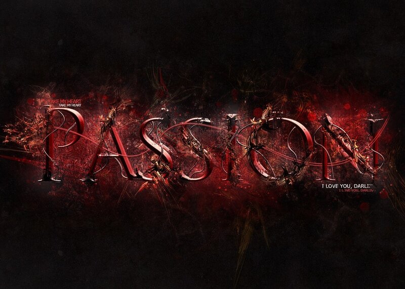 Passion text art
