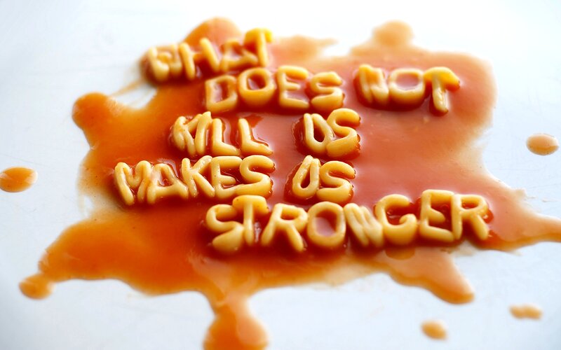 Pasta Letters in Sauce