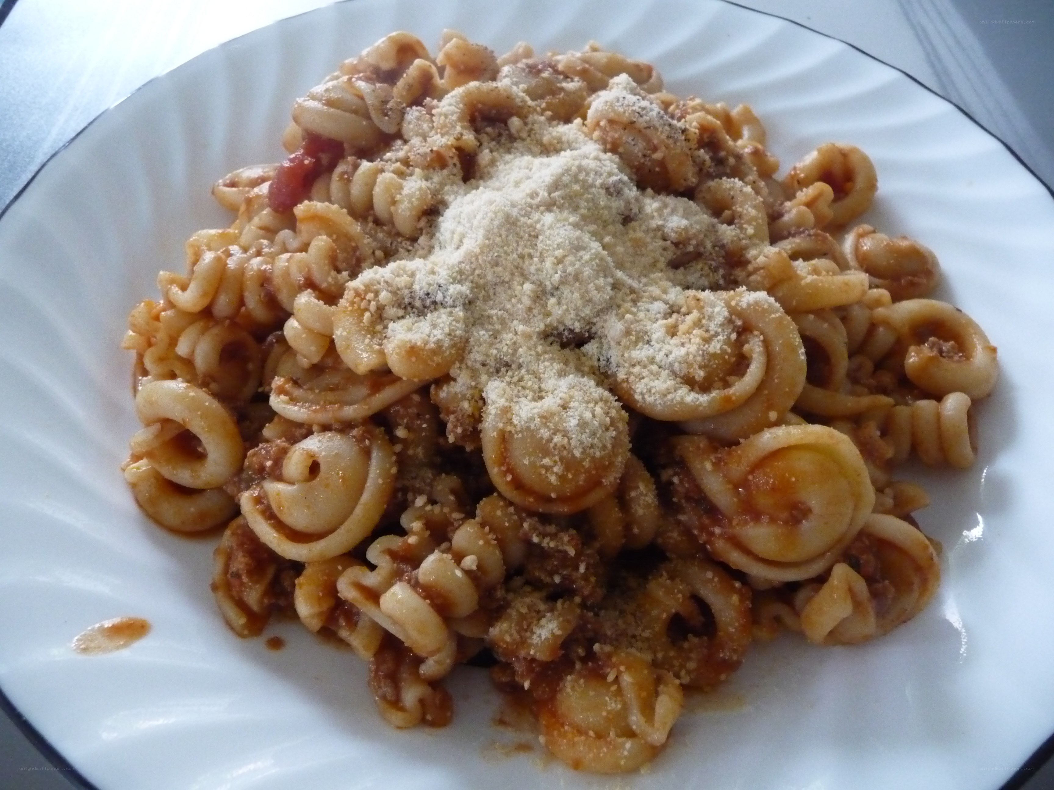 pasta with cheese on plate