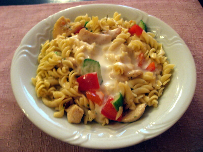 pasta with chicken and vegetables