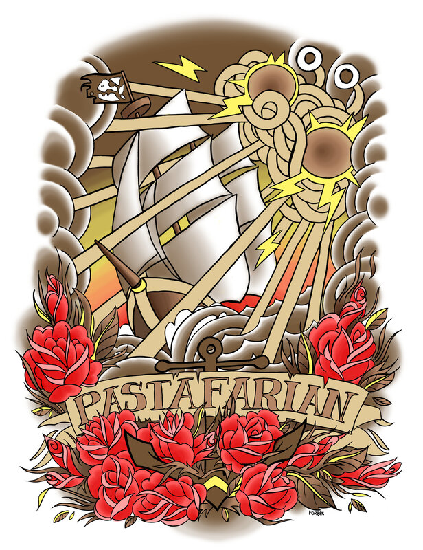 PastaFarian logo art