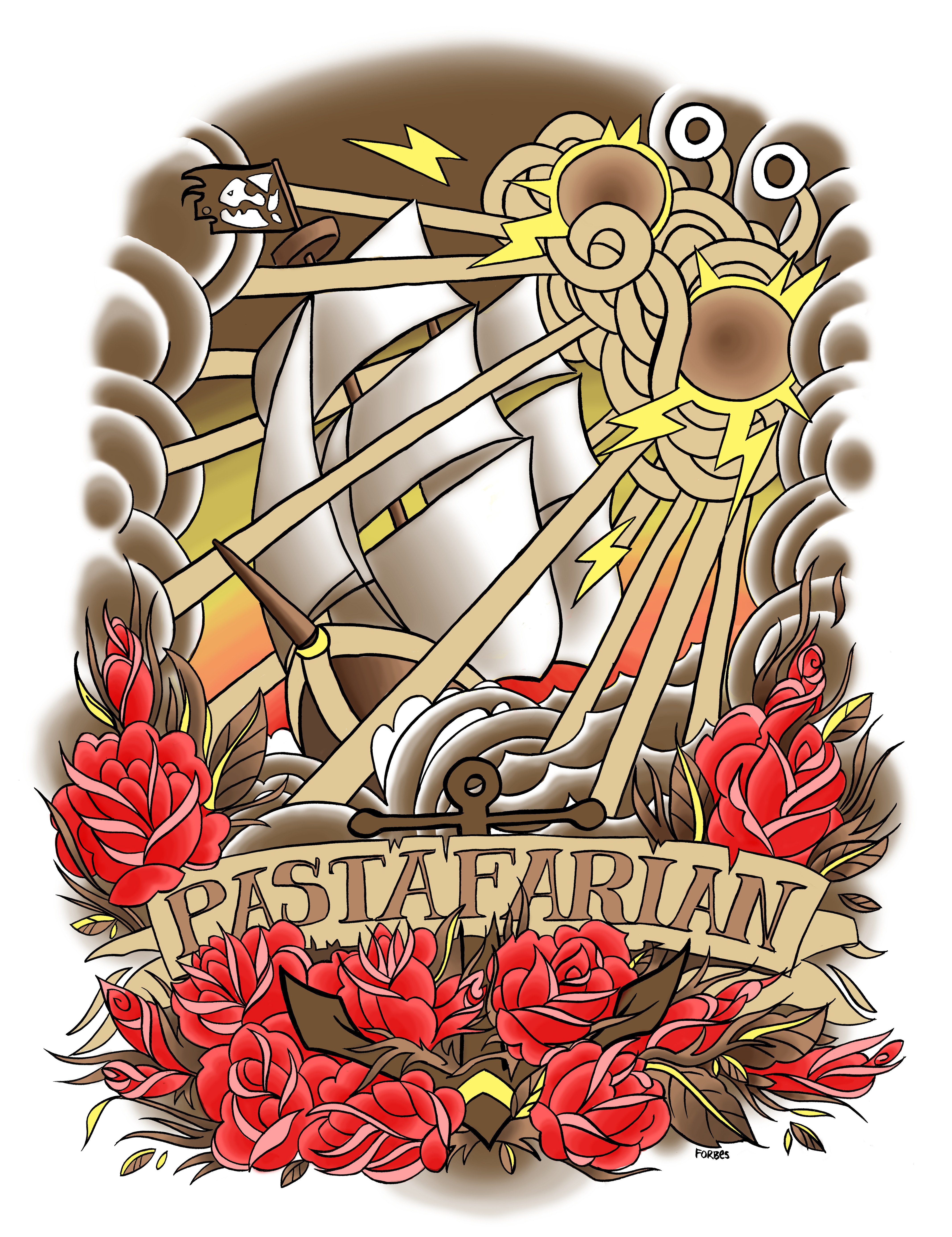 PastaFarian logo art