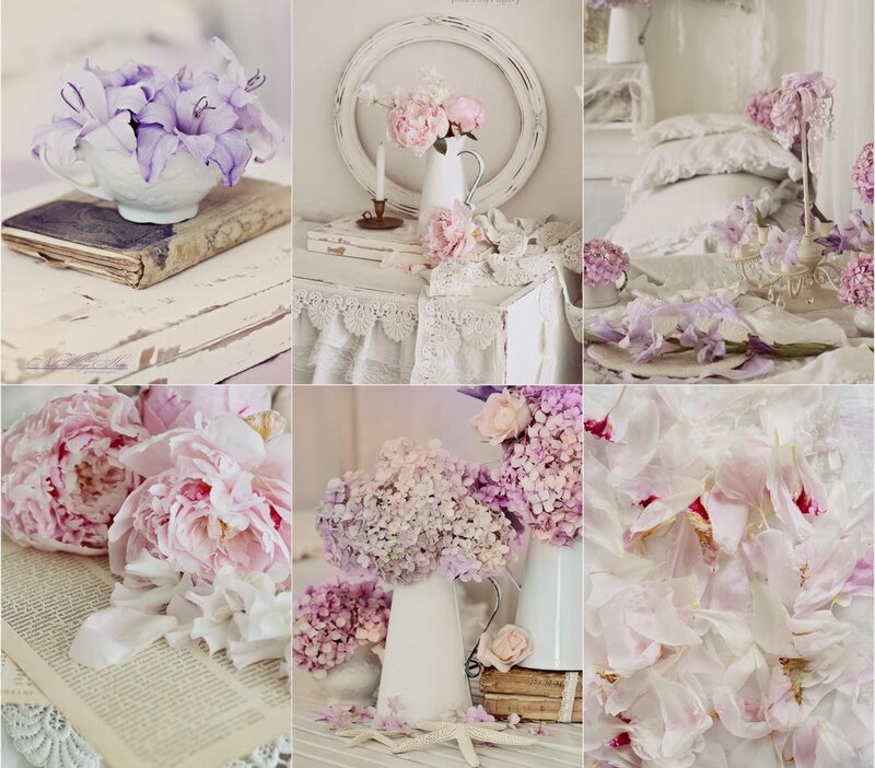 Pastel Flowers in Vases
