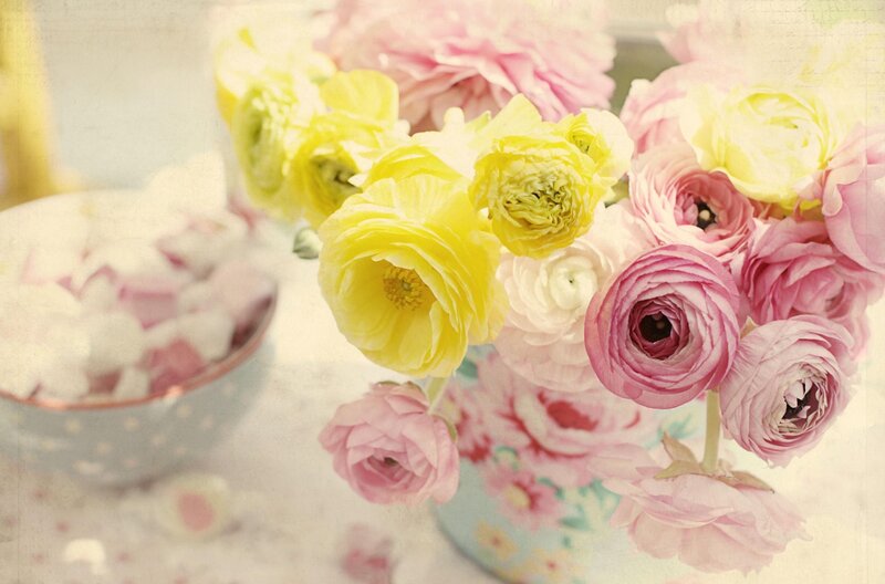 Pastel ranunculus bouquet