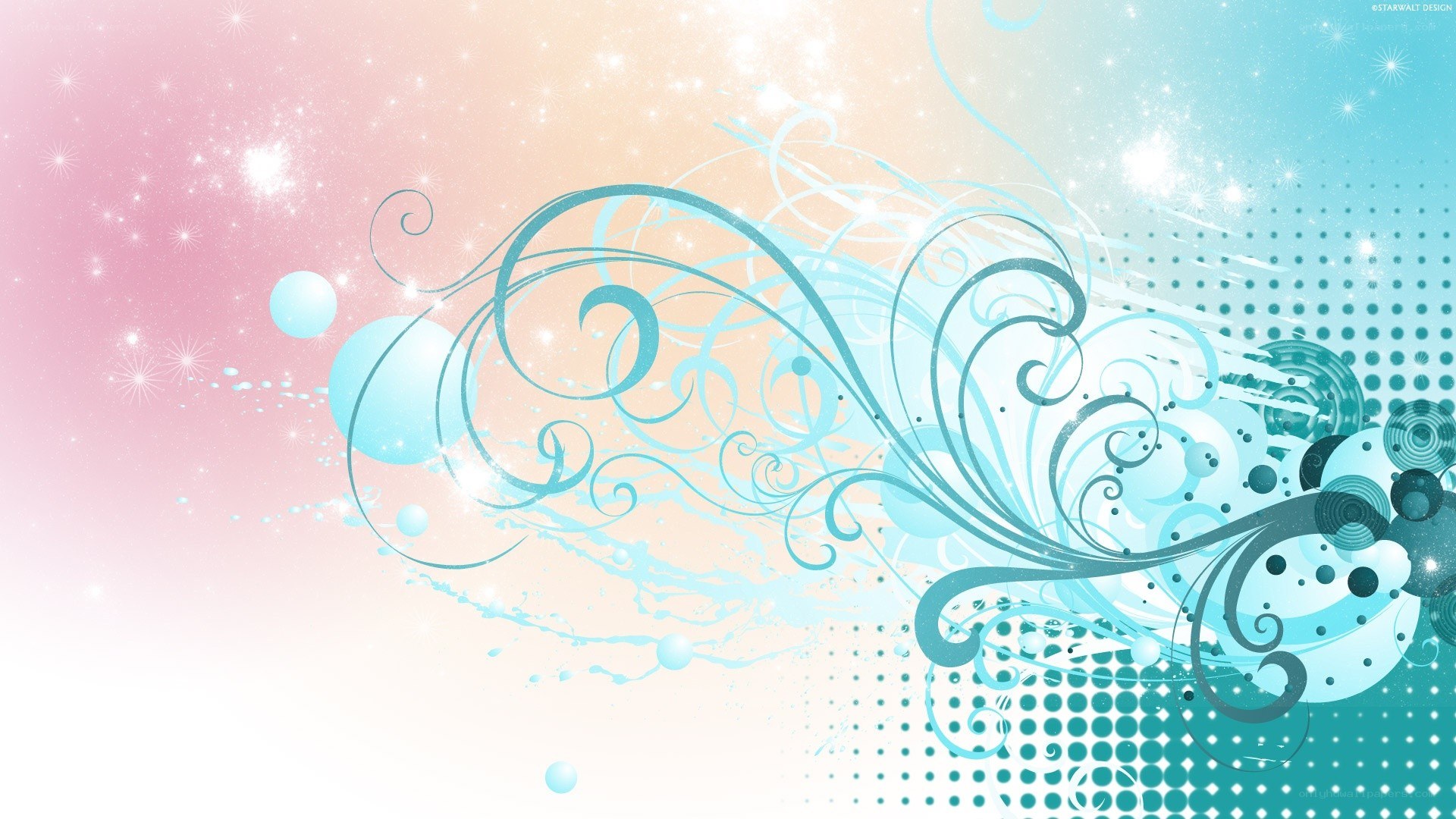 pastel swirls and sparkles