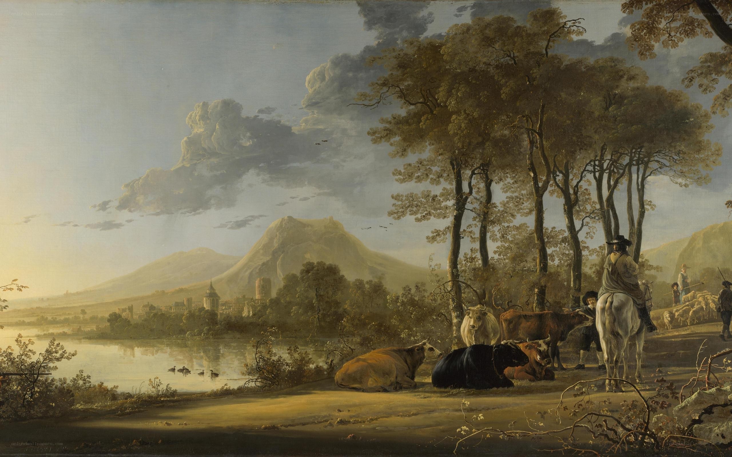 Pastoral landscape with cattle