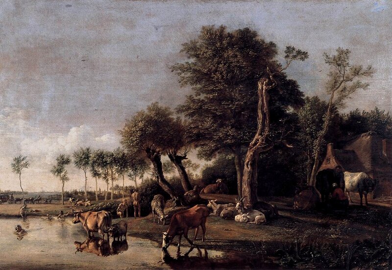 Pastoral landscape with cattle
