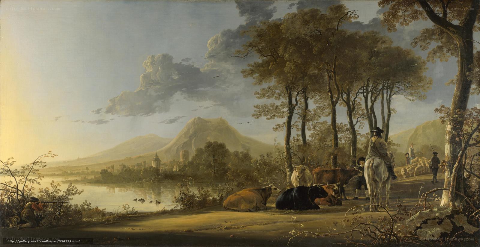 Pastoral landscape with cattle