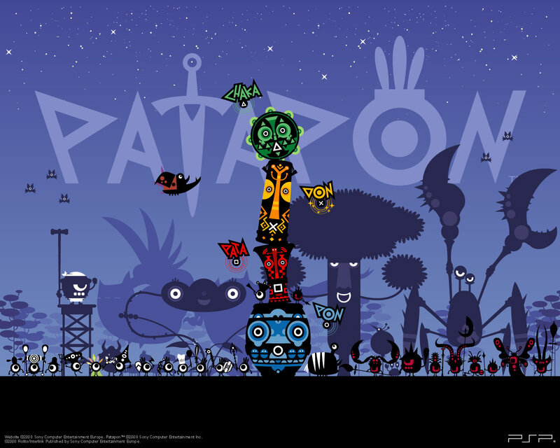 Patapon game art collage