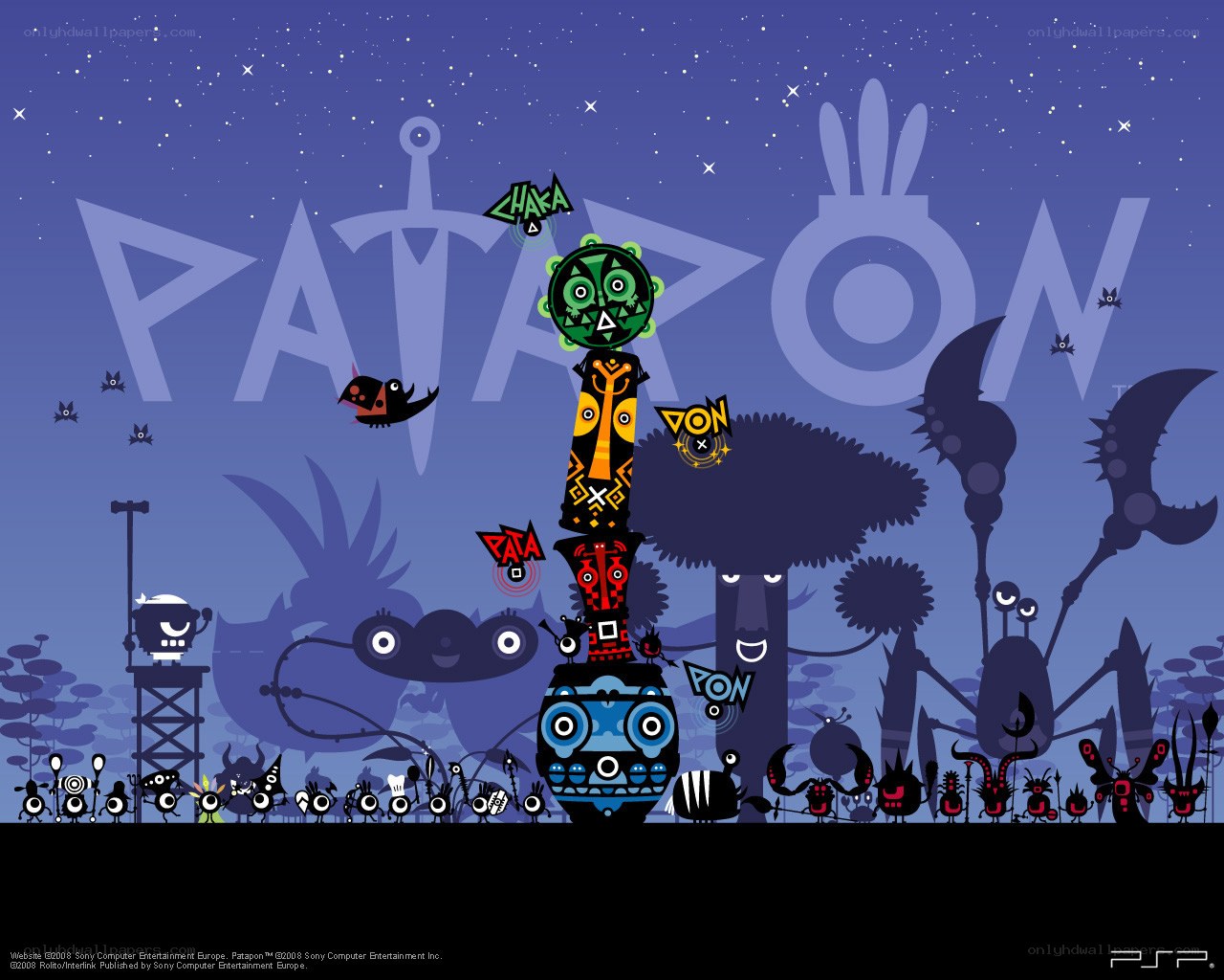 Patapon game art collage