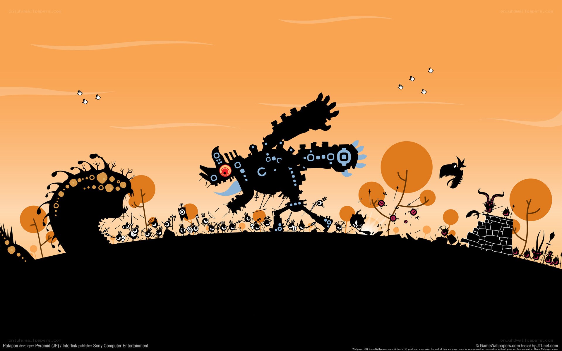 Patapon game scene artwork