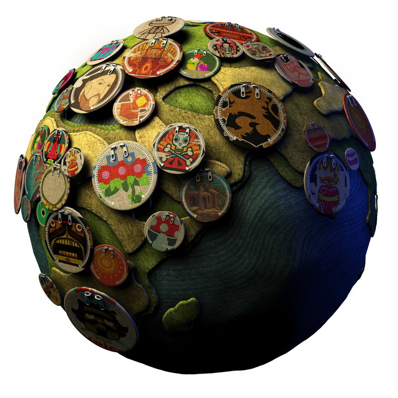 Patch-covered Globe