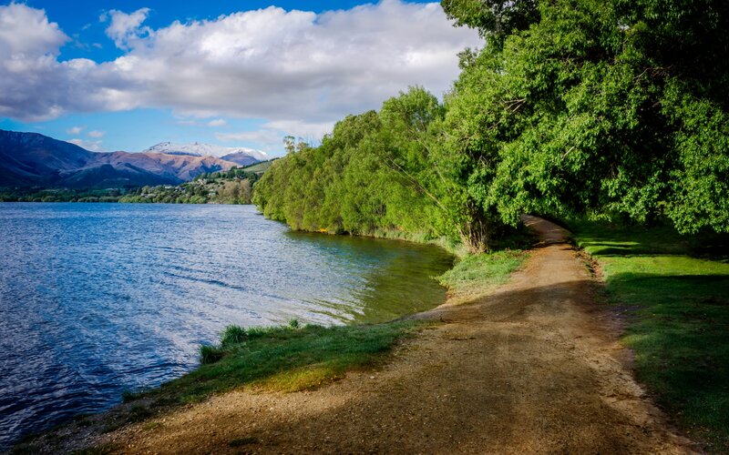 Path Along Lake Shore — Blue