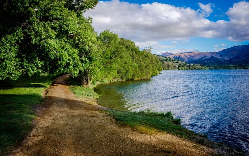 Path Along Lake Shore — Green