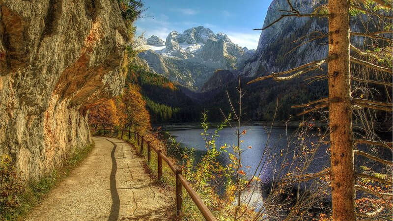 Path Along Mountain Lake