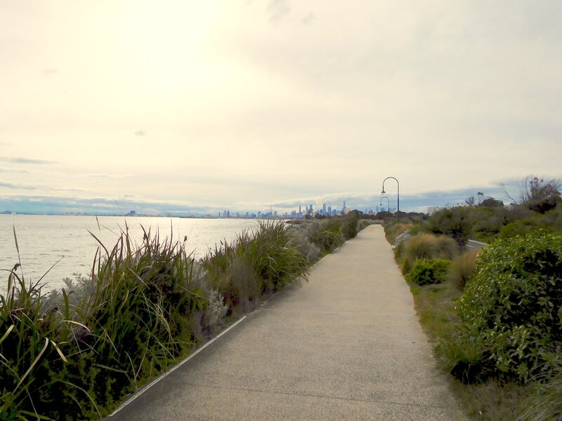 Path Along Waterfront — Gray