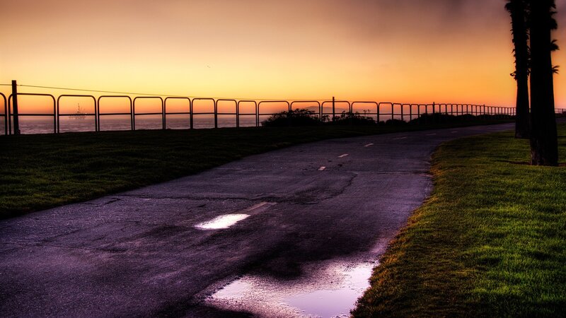 Path at Sunset by the Sea