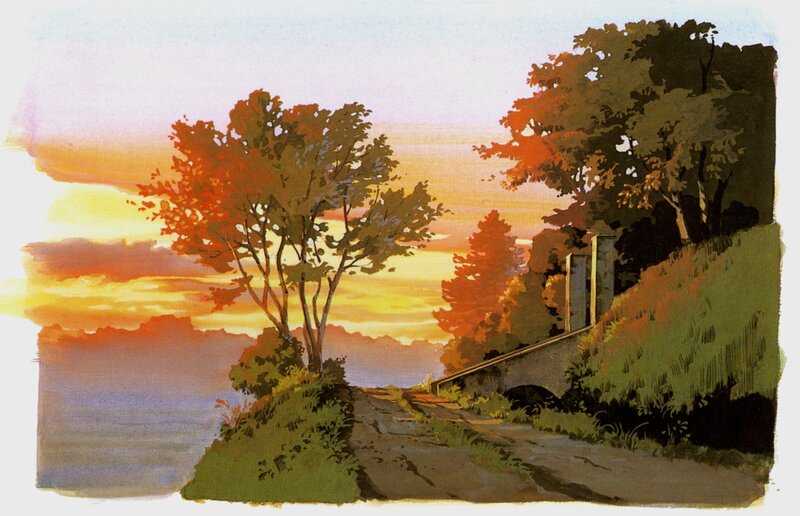 Path by Lake at Sunset